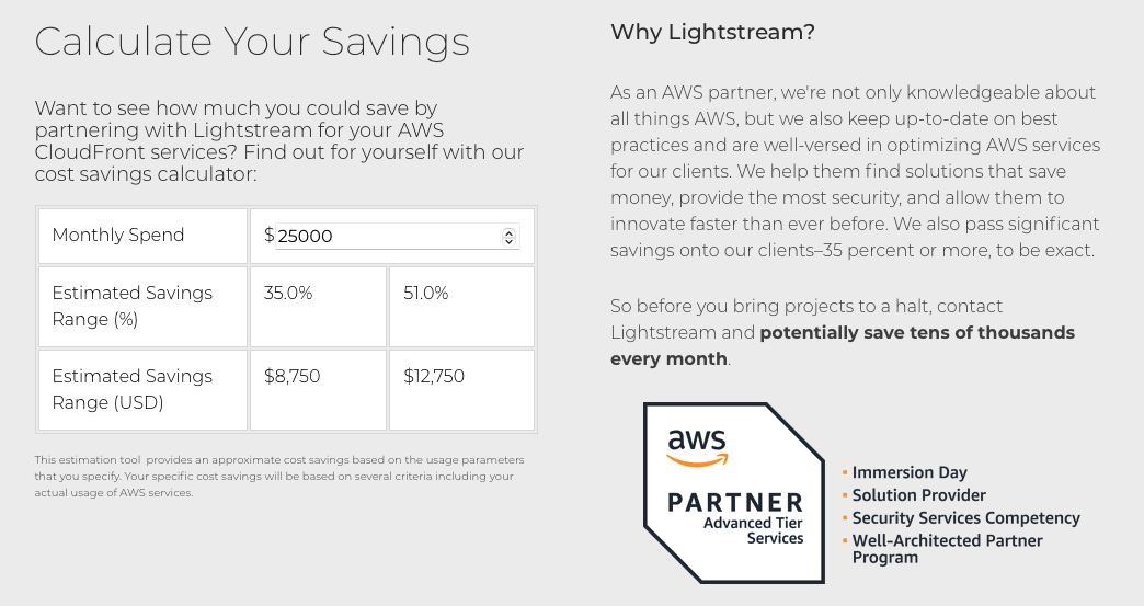 Cut Data Transfer Costs With CloudFront and Lightstream
